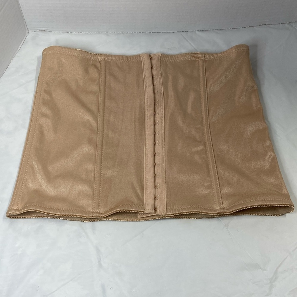 Heavenly Shapewear Women’s Sz 1X Waist Cincher  Adjustable Boned Beige/Tan/Nude